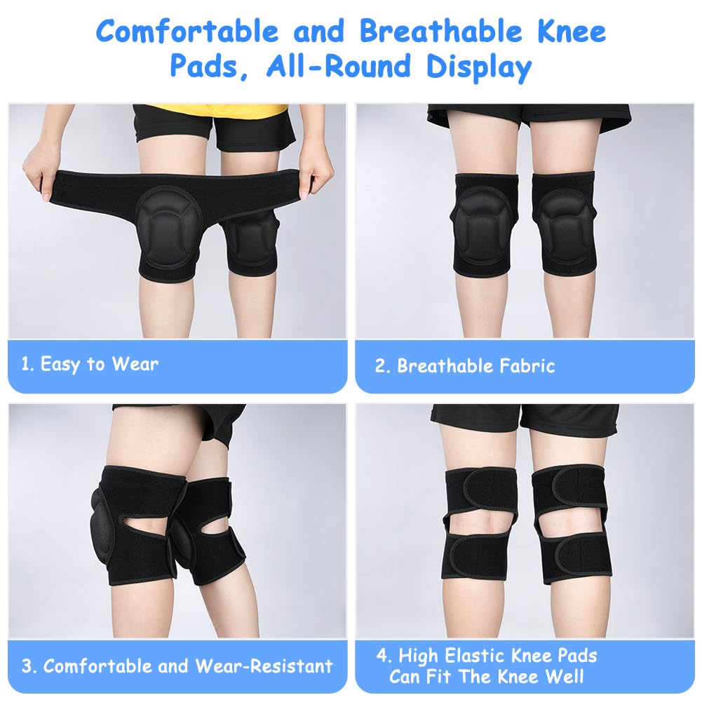 Joelheiras de proteção, 1 par de joelheiras de trabalho com almofada de espuma de 20 mm, joelheiras esportivas para jardinagem, Tamanho Grande - 3