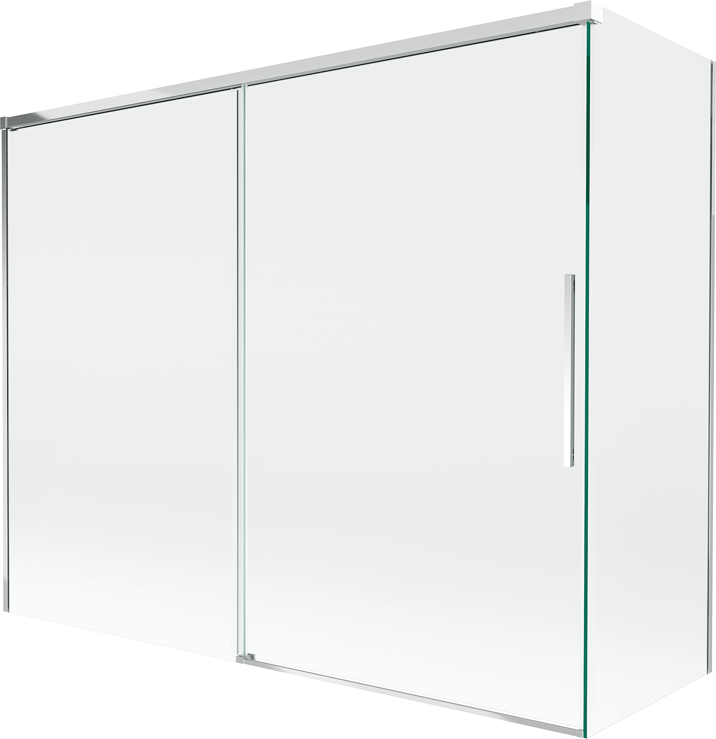 Mexen Rox parawan nawannowy 2-skrzydłowy rozsuwany 190 + 90 x 150 cm, transparent, chrom - 8C9-190-090-01-00