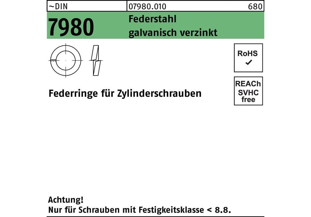 DIN 7980 f.Zylinderschrauben | Leroy Merlin