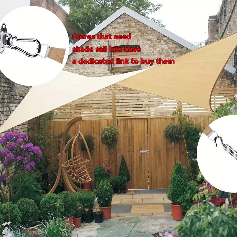 2pcs Voile d'ombrage, auvent extérieur rectangulaire de 5x4 m, pare-soleil imperméable anti-UV, tissu d'ombrage de Camping pour jardin - 4