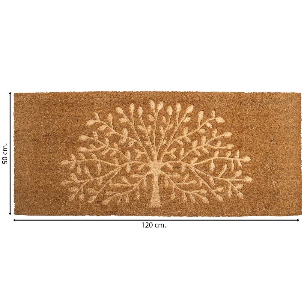 Tapis d'entrée en fibre pressée marron 50x120 - 3