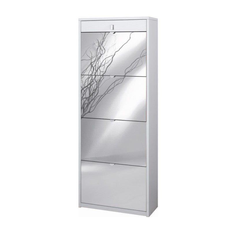 Armoire à chaussures tiroir 4 portes miroir 20 paires de chaussures Glimt - 6