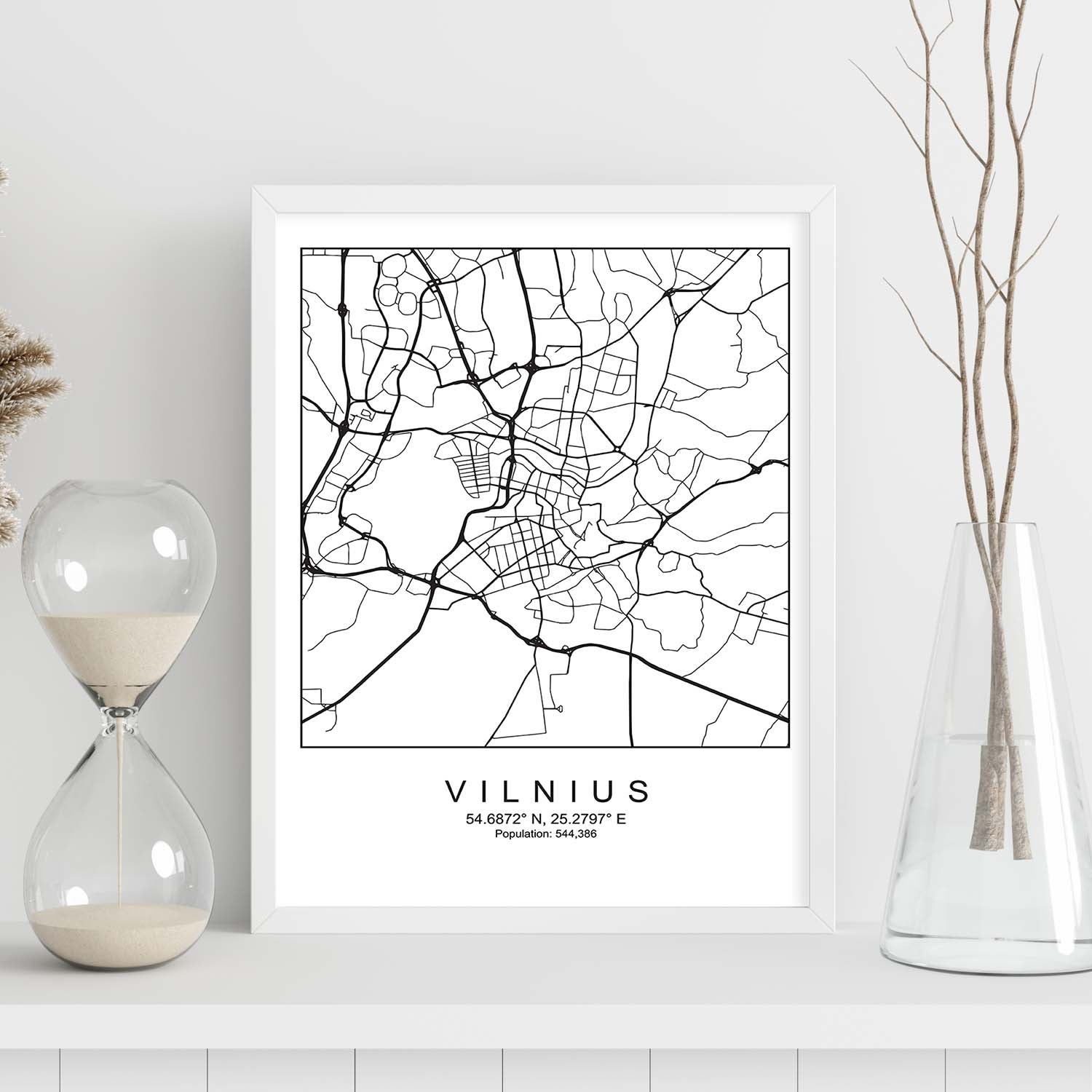 Nacnic Scheda Bogotà Mappa Della Città In Stile Nordico In Bianco E Nero. Fotogramma A4 Carta Stampata No 250 Gr. Dipinti, Stampe E Manifesti Per Soggiorno E Camera Da Letto