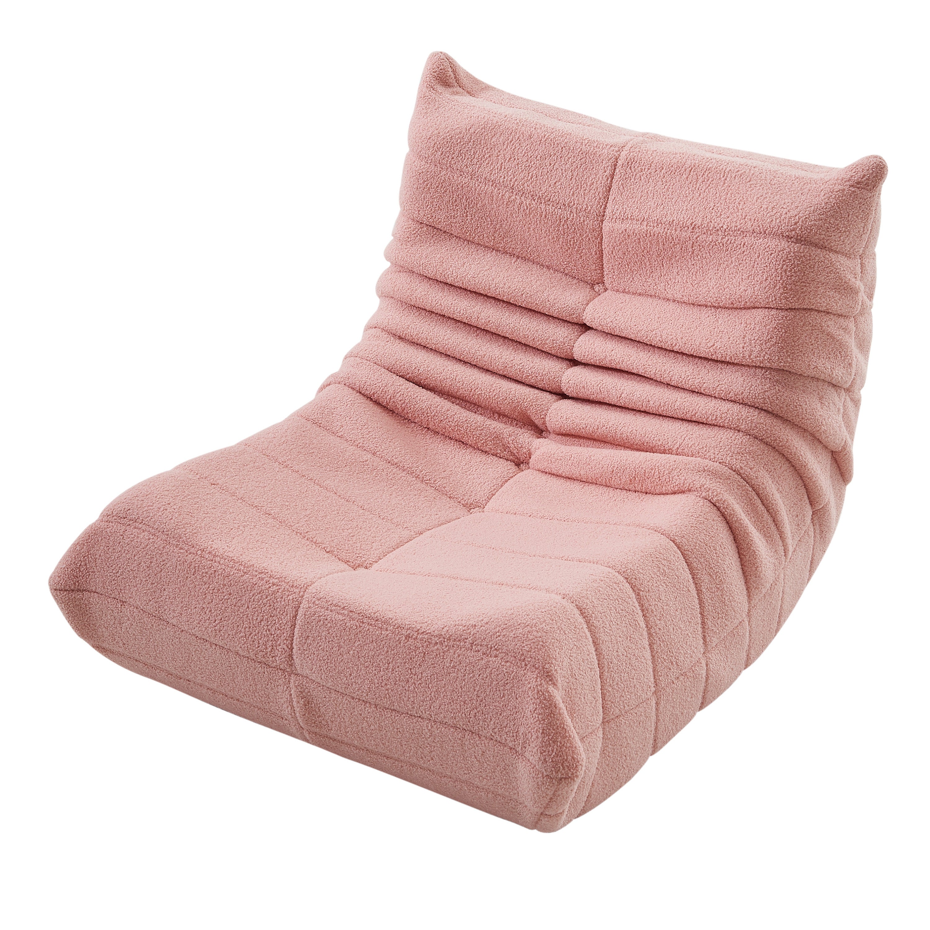 Fauteuil paresseux - Velours rose - Confort relaxant - canapé 1 place - Canapé - Chauffeuse - 86x105x75 cm - 9
