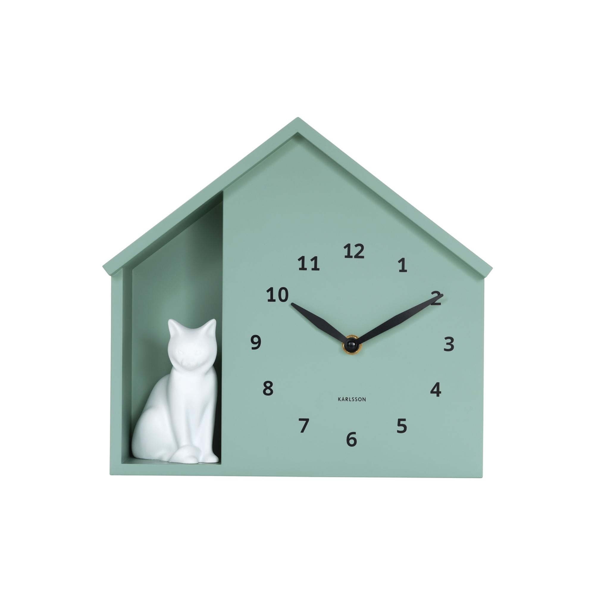 Horloge Murale Coucou Karlsson – Vert Jungle (KA5886GR) – Bois De Bouleau