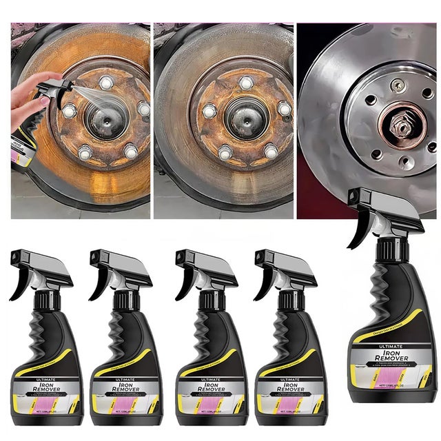 Conjunto de 5 Removedor de Ferrugem para Carros, Cuidado com as Rodas, Removedor Rápido de Ferrugem, Spray para Remoção de Ferrugem em Tubos de Escape