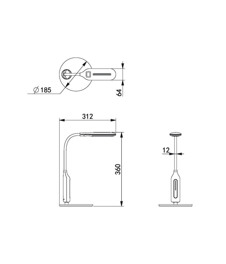 Trade Shop - Lampada Da Tavolo Scrivania Led Luce Touch Snodabile Dimmerabile 3 Modalita' - - 4