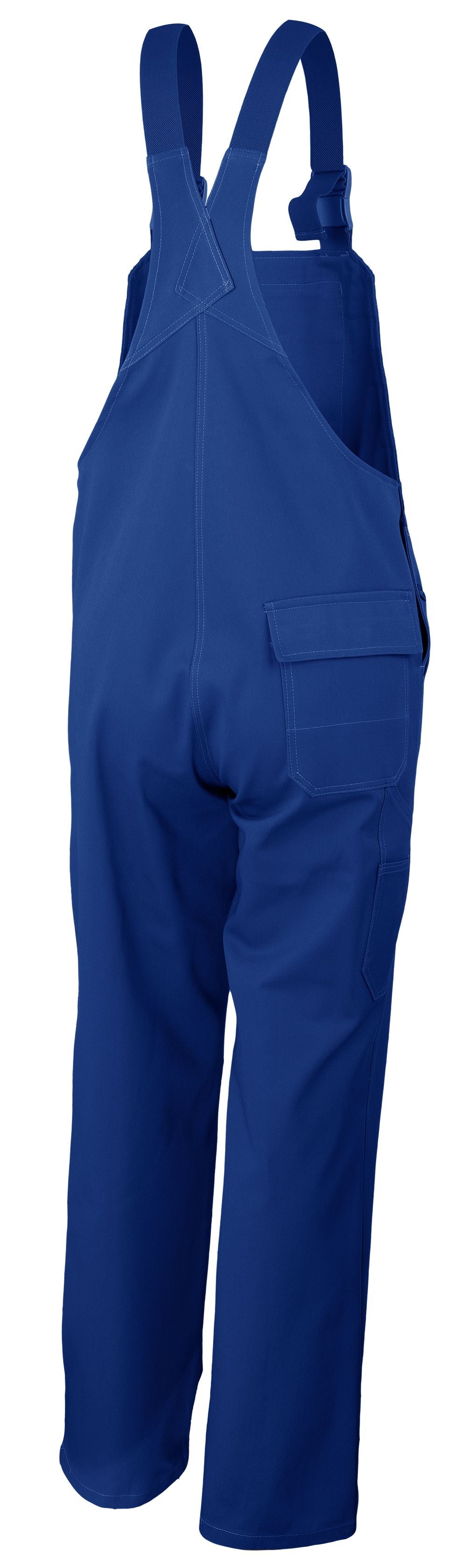 Qualitex - salopette favorite - pantalon de travail en pur coton - royal - size 54 - Unisex - bleu de travail résistante avec 7 poche - 2