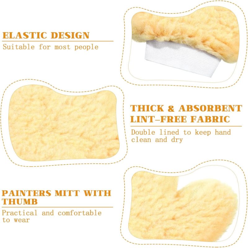 Ensemble de six gants : ouverture par le pouce pour rampes, peinture de clôtures et tuyaux, dépoussiérage et coloration adaptés aux terrasses - 4