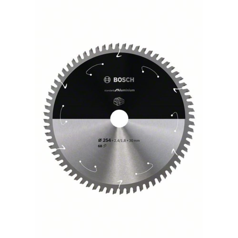 Bosch Professional Lama per sega circolare Standard for Aluminium (alluminio, 254 x 30 x 2.4 mm, 68 denti, accessorio per sega circolare a batteria)