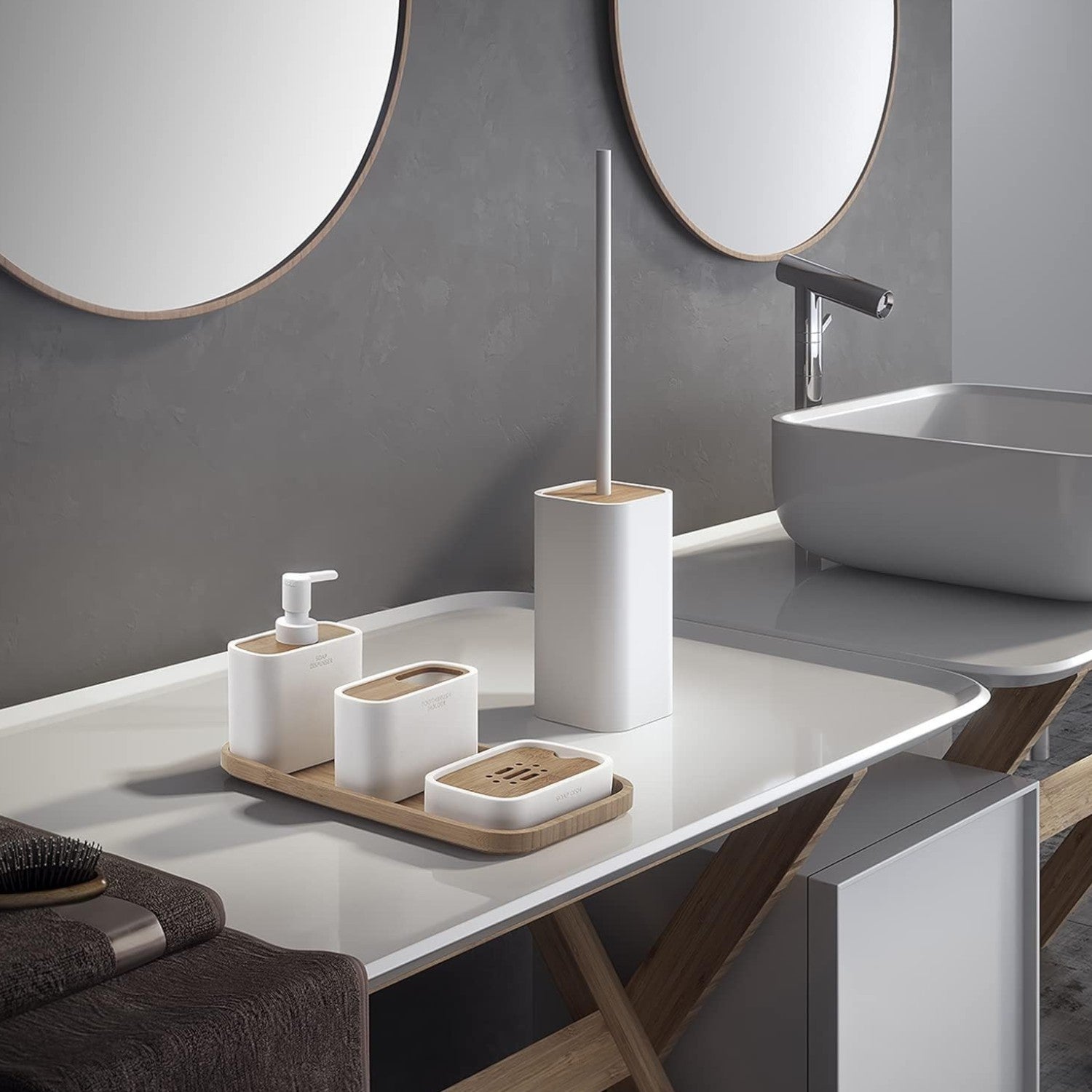Vassoio Portaoggetti da Bagno Marmo Naturale Svuotatasche Ingresso Versatile Vassoio da Letto Decorazioni Vassoio Soggiorno Cucina Profumi Asciugamano Pianta Candele (Nero e Bianco, 30 x 20 x 3 cm