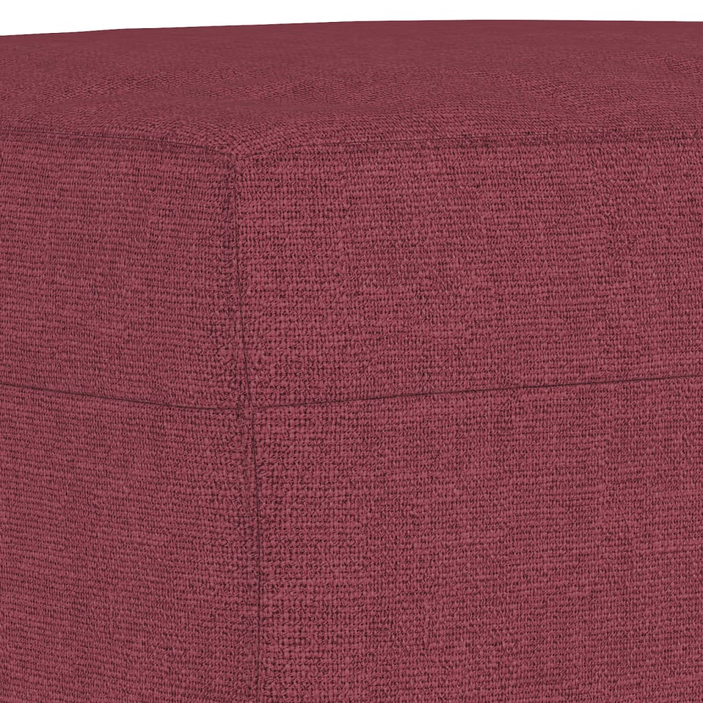 Repousa-pés em tecido vermelho 70x55x41 cm - 5
