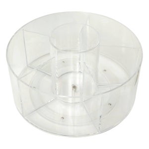 iDesign Porta trucchi con 3 cassetti, Mini cassettiera per trucco, gioielli e cosmetici, Organizzatore trucchi in plastica a forma di cubo, rosa