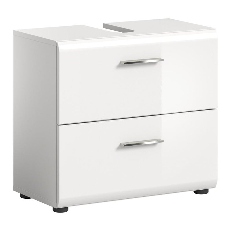Ice szafka pod umywalkę 2 szuflady biały połysk, biały.