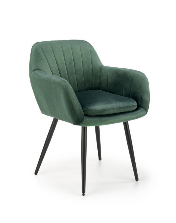 Krzesło tapicerowane K429 VELVET ciemnozielone