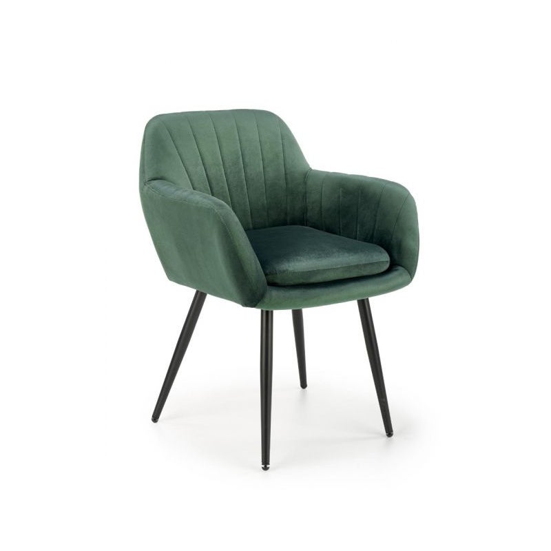 Krzesło tapicerowane K429 VELVET ciemnozielone