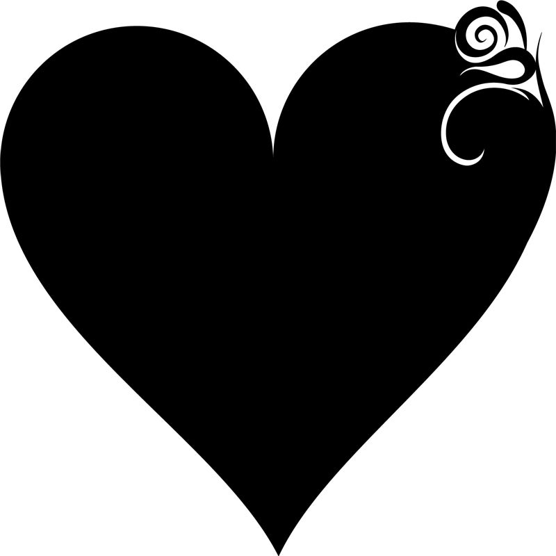 Adesivo ardesia Disegno del cuore classico - Sticker adesivo - adesivi murali - 30x30cm - 2