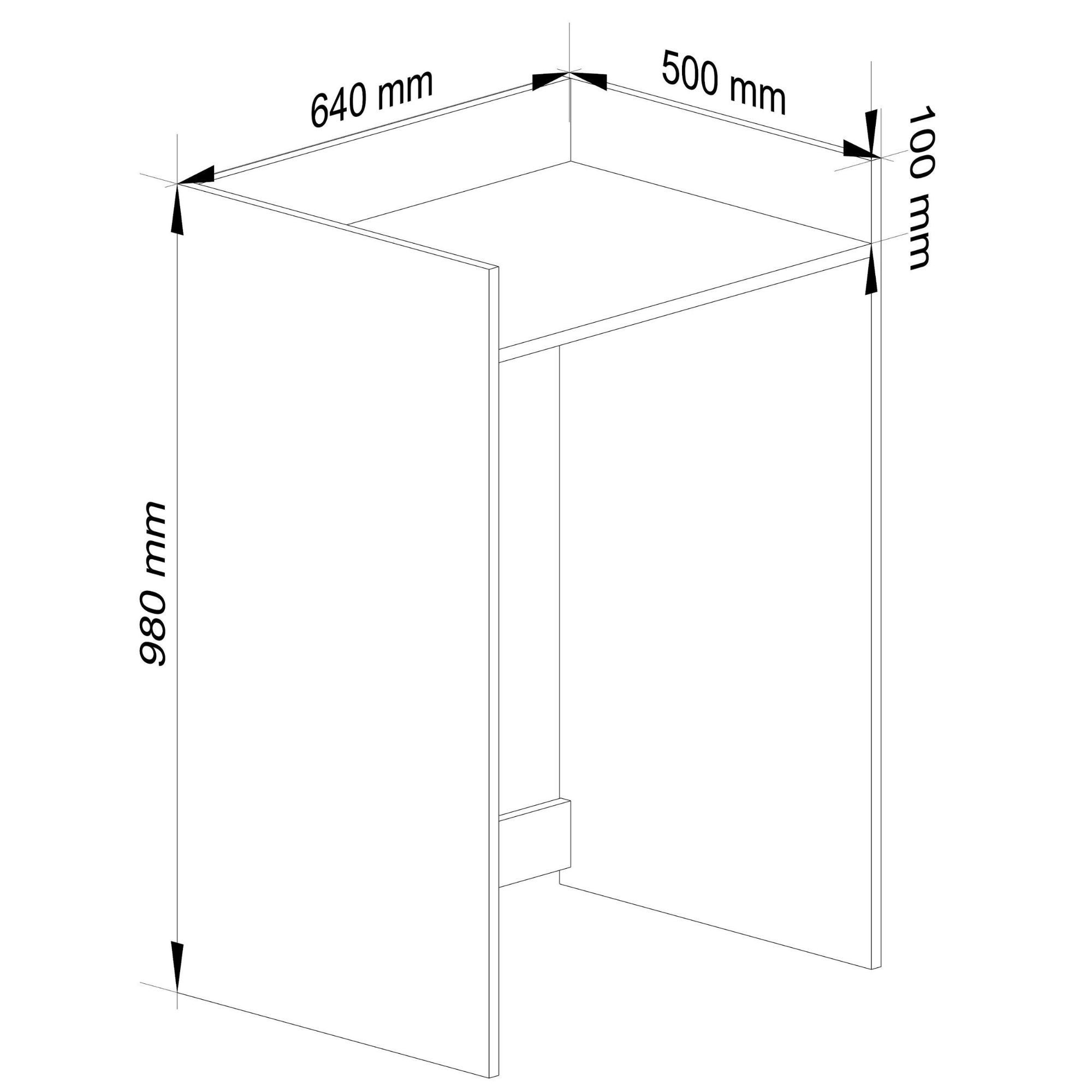 Armario para lavadora AKORD FIN Blanco 64 cm 64x50x98 cm - 3