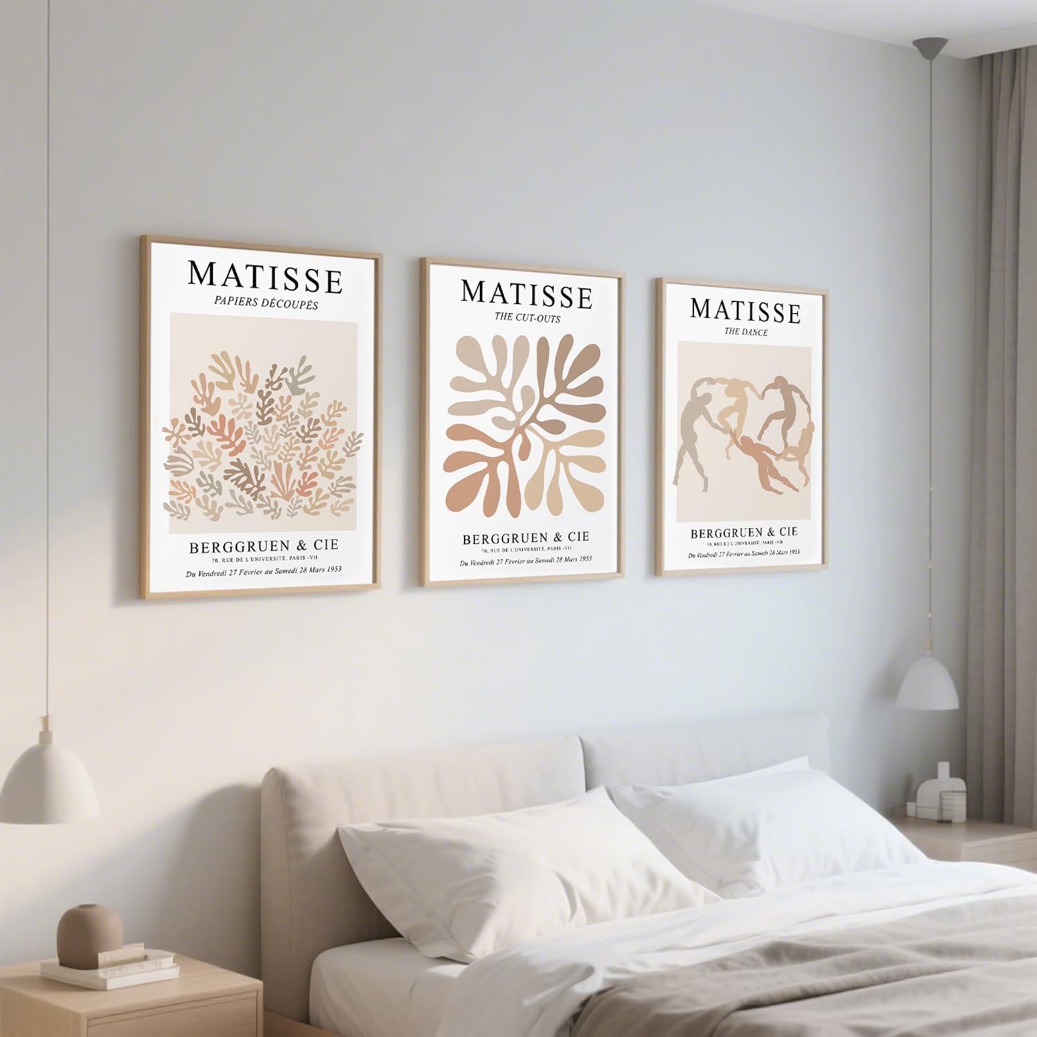 Lot de 3 Tableaux Décoration Murale Salon et Chambre – Affiches Matisse,Toile Décoration Murale Bohème 40x50 cm - 2