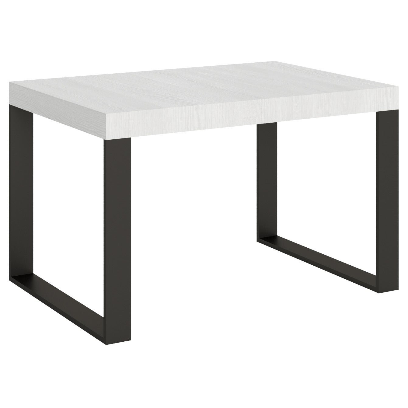 Stół rozkładany 90x130/390 cm Tecno Premium Biały Jesion Stelaż Antracyt