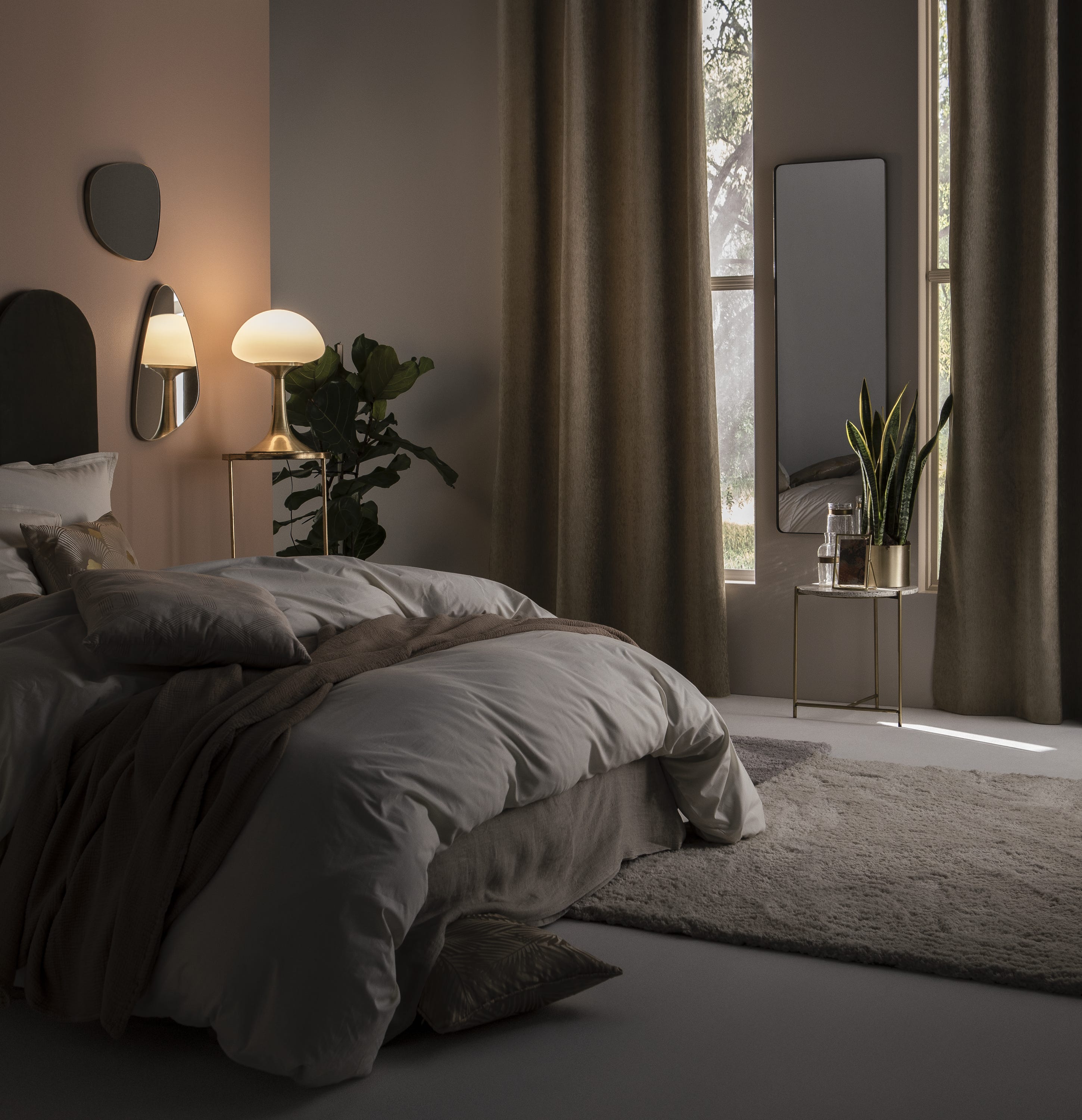 INSPIRE -Tenda termoisolante AURIANE - L.200 x H.280 cm - Velluto ciniglia - Beige - 8