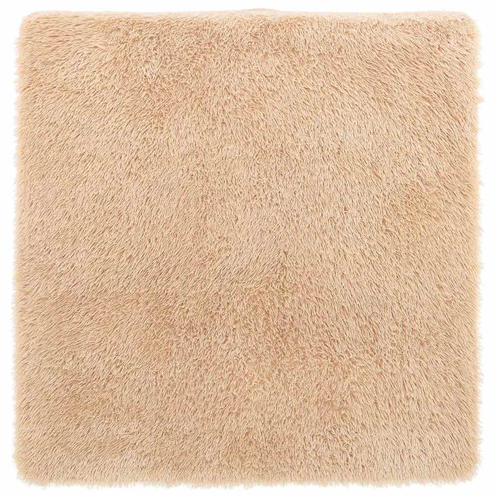 Dywan shaggy NAVARRA beżowy, długowłosy, poliester, 120x120 cm - COMFORTXL