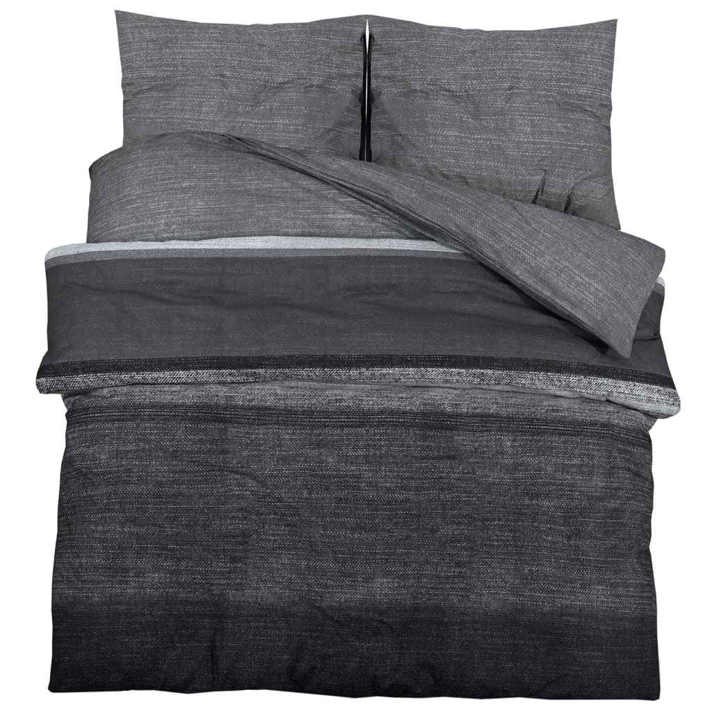 Ensemble de housse de couette | Parures de lit gris foncé 260x220 cm Coton CFW33520 - 3