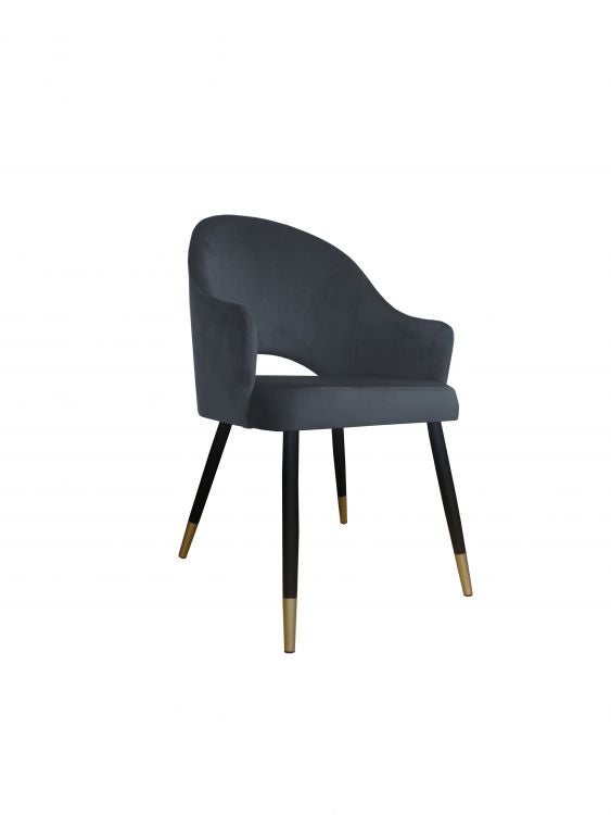 Krzesło JENISEJ BL VELVET GOLD ciemno szare
