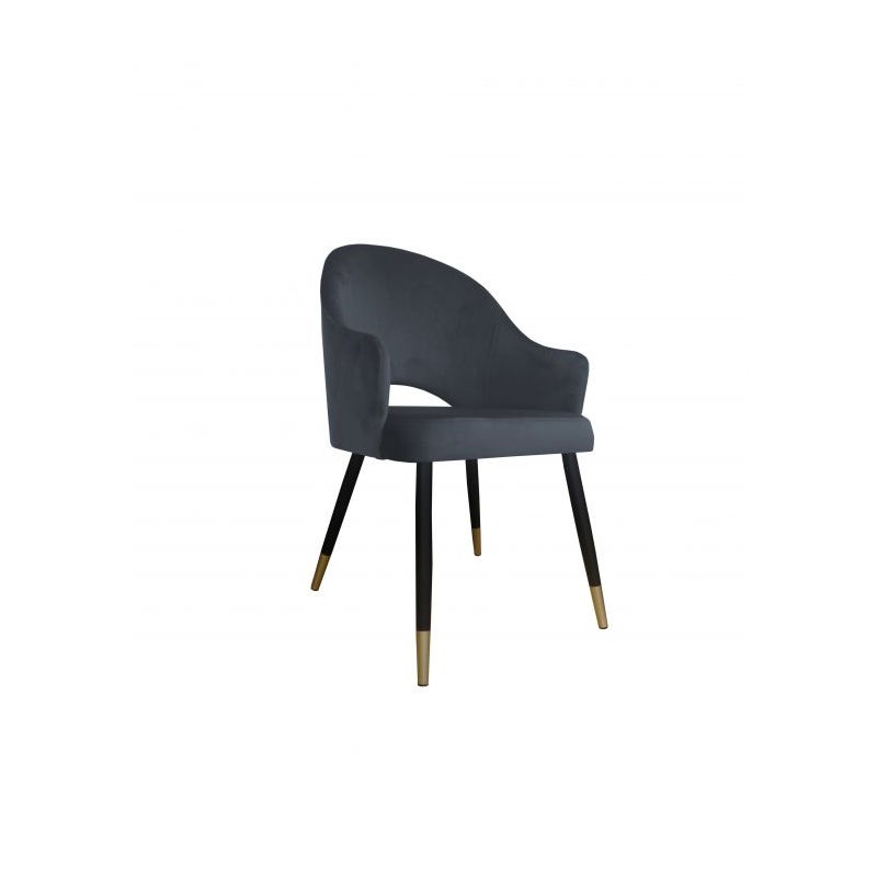 Krzesło JENISEJ BL VELVET GOLD ciemno szare