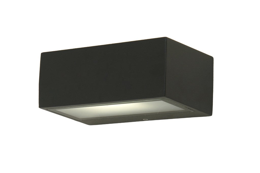 Kinkiet zewnętrzny GEMINI ciemny szary 1xE27x40W aluminium wym:7x17x11,1cm IP44 Lutec