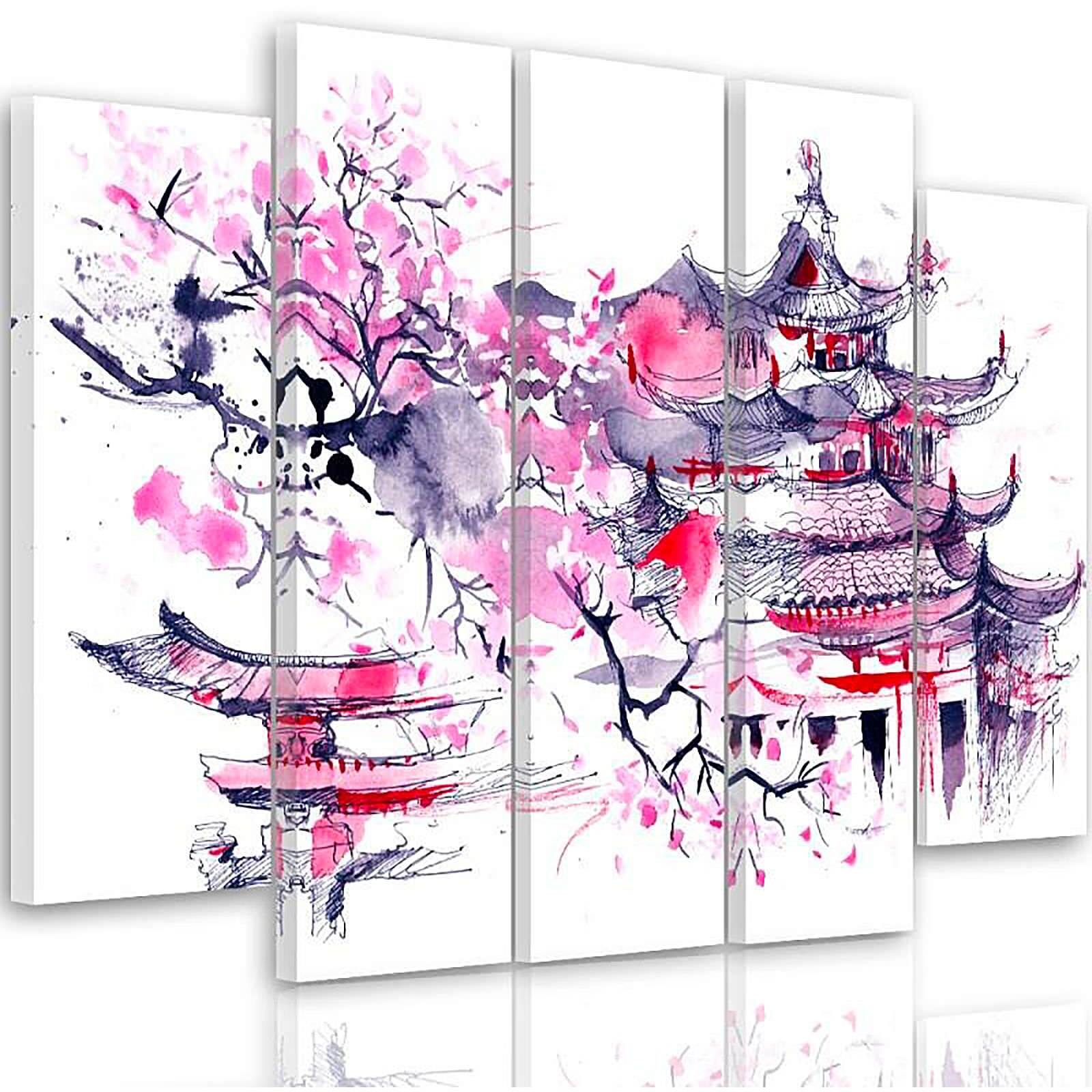 Tableau paysage japonais - 300 x 140 cm - 2