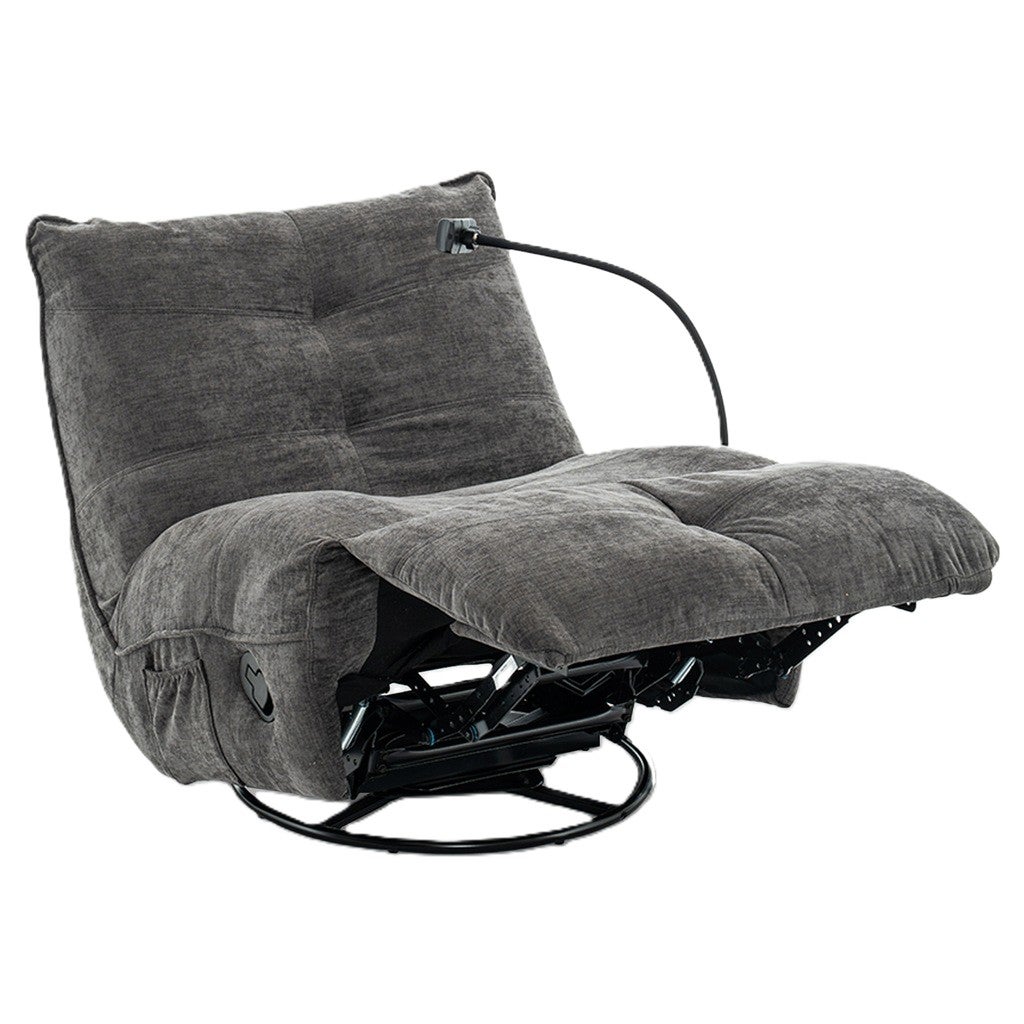 Fotel obrotowy wypoczynkowy rozkładany leżanka FW104 Cosmo szenil c. szary