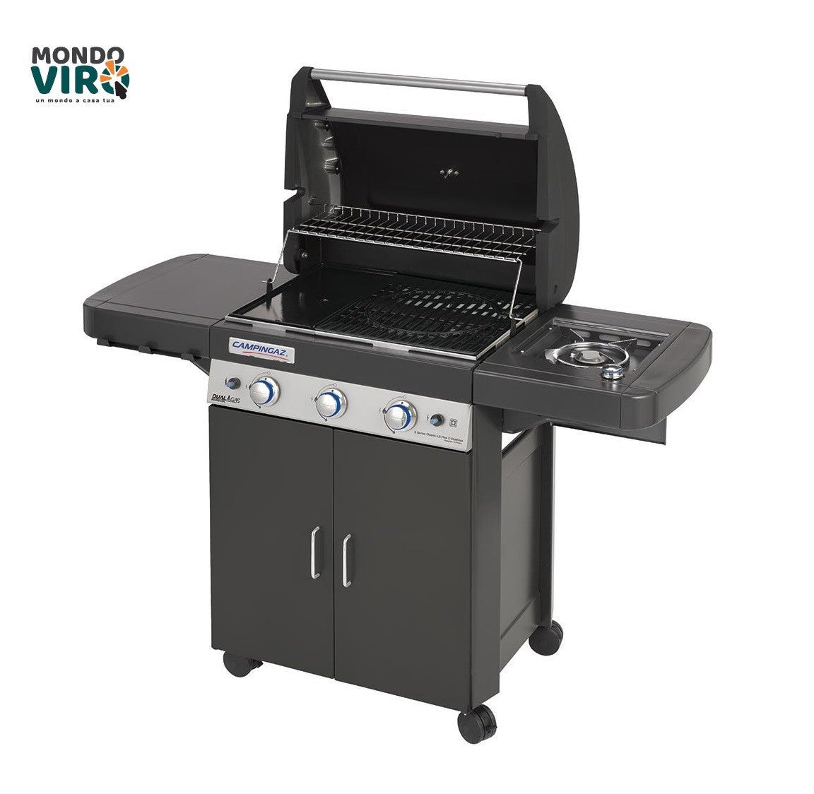Barbecue Campingaz 3 Series Classic LS Plus Dark Dual Gas Nero Giardino BBQ - 8