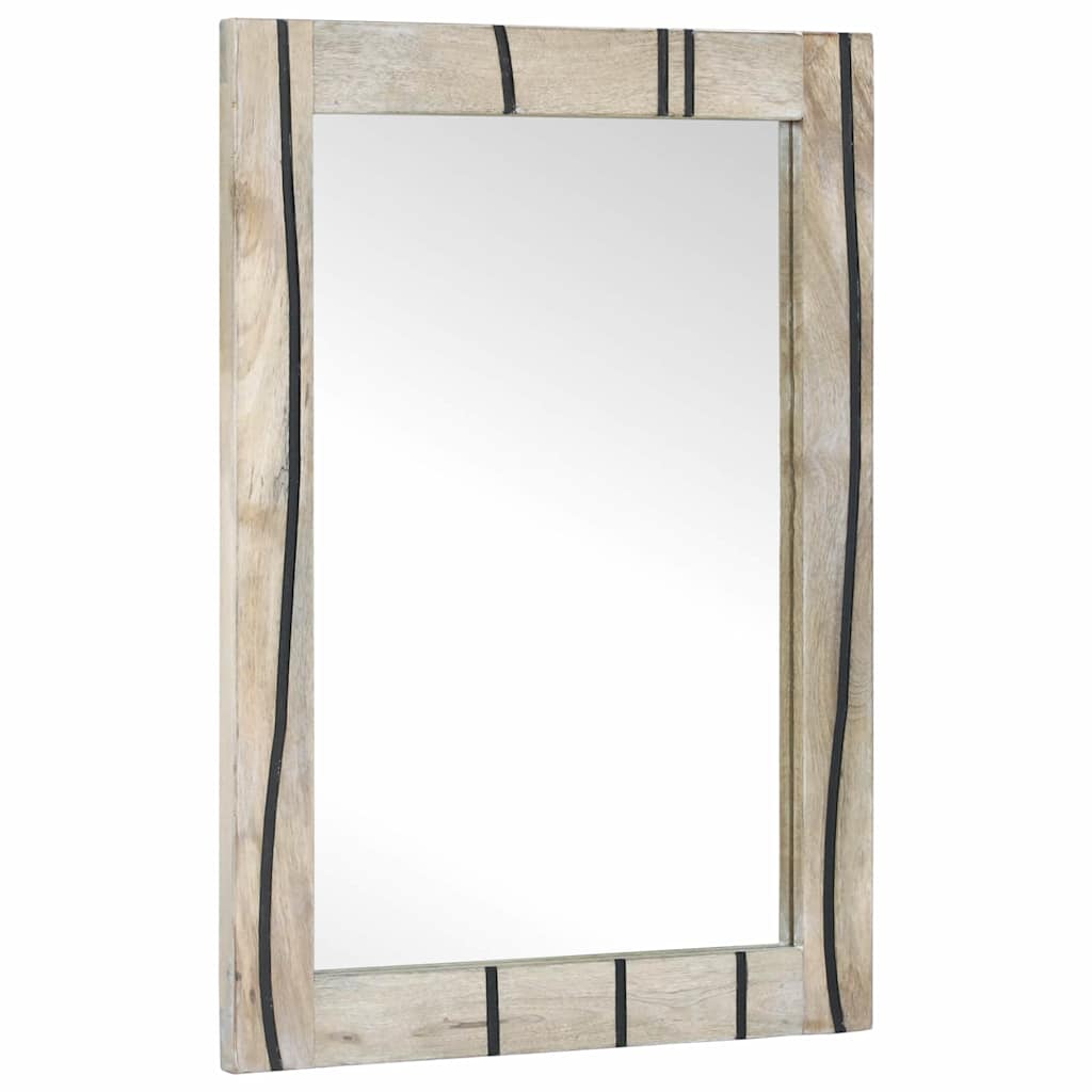 Lustro łazienkowe Prostokątny Z lustrem Biały 50 x 2,5 x 70 cm vidaXL