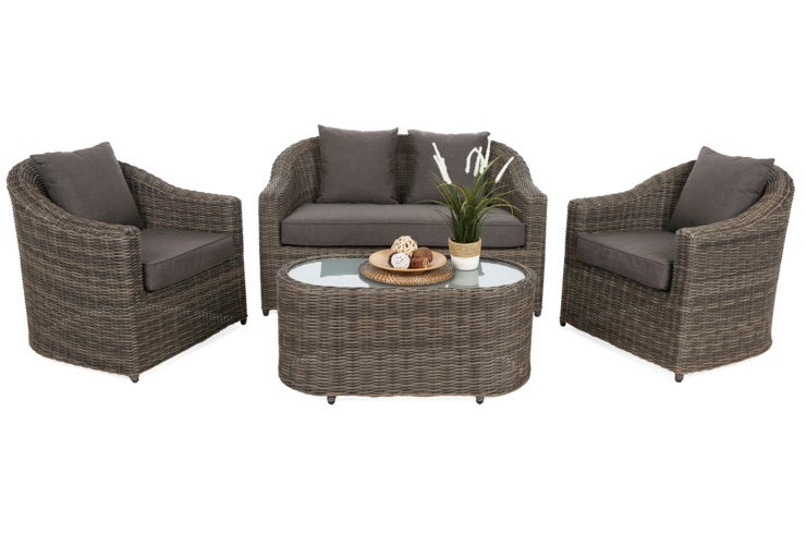 Meble ogrodowe technorattanowe Modena Silk Grey / Melange