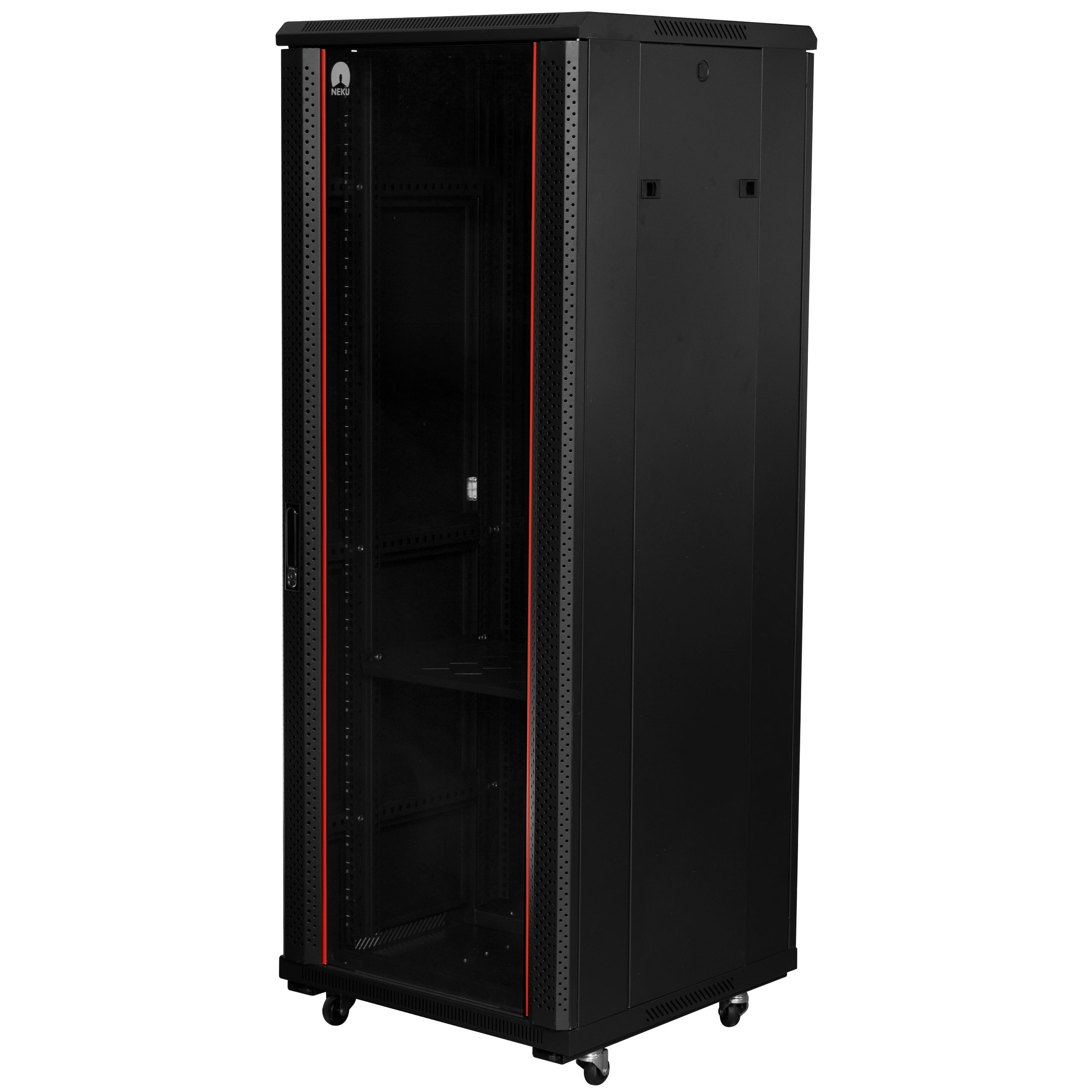 Szafa Stojąca RACK 19" 42U 600x600mm Serwerowa Rackowa Złożona Czarna NEKU