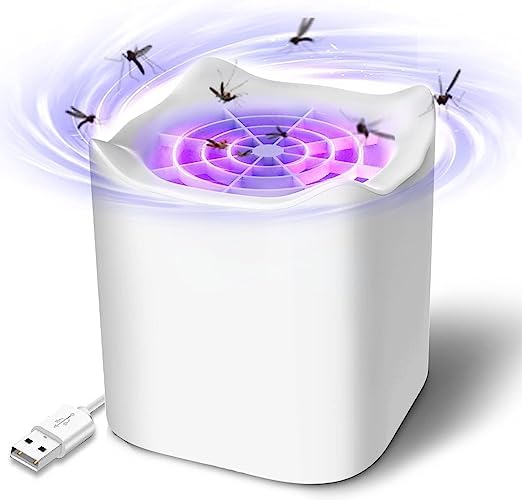 Lampa owadobójcza, elektryczna na komary na zewnątrz wewnątrz, USB elektryczna packa na muchy pułapka na komary, cichy zabójca owadów