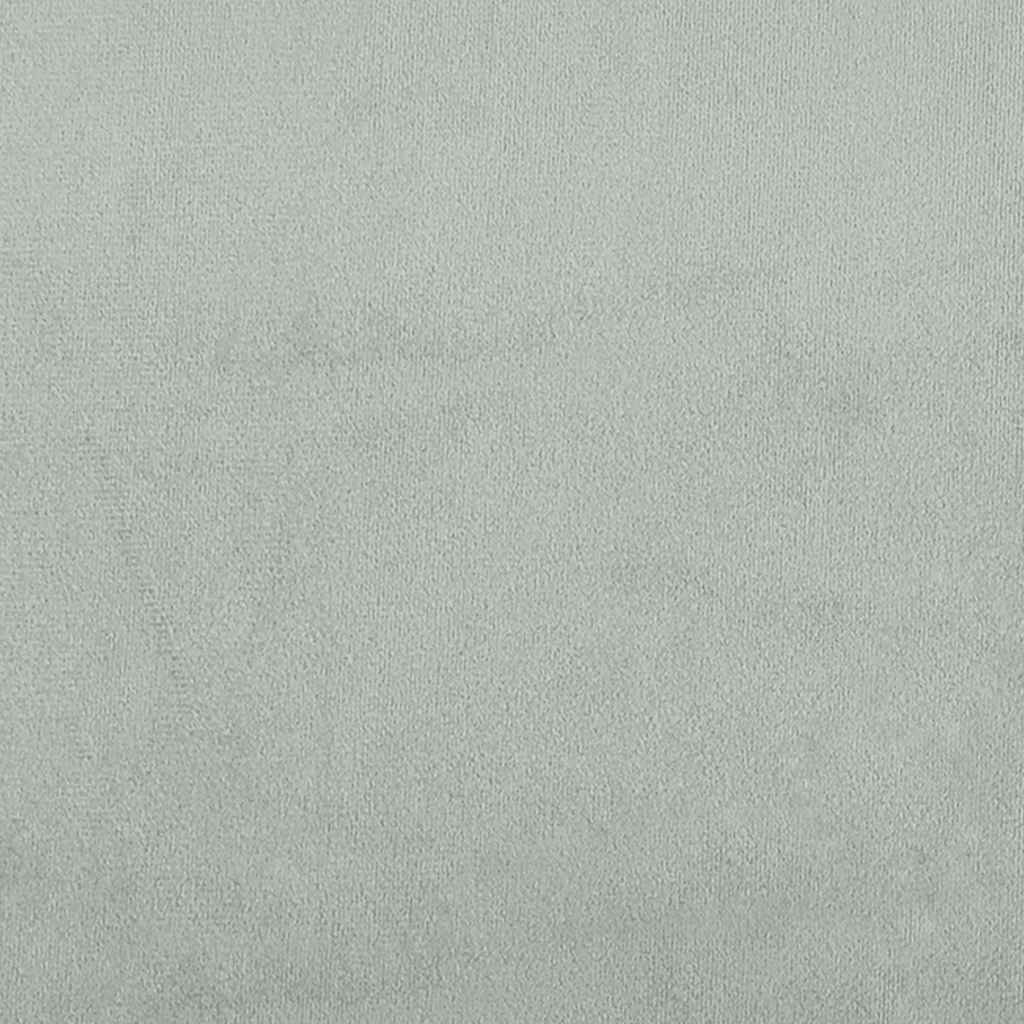 Cadre de lit sans matelas, gris clair, California, velours - 9