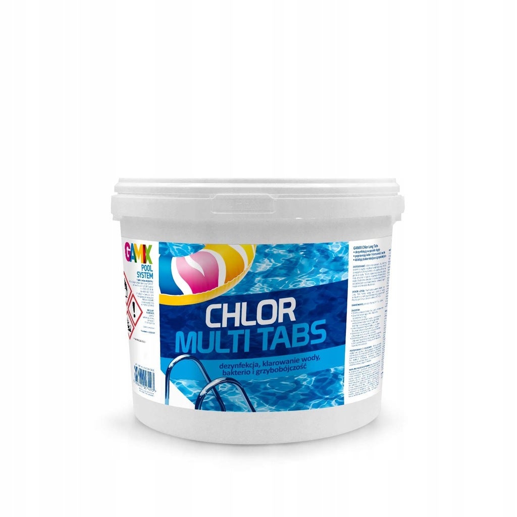 CHLOR DO BASENU JACUZZI GAMIX MULTI TABLETKI 5KG 25X 200G CHEMIA BASENOWA - 2