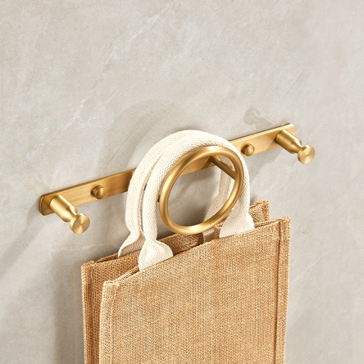 Keypak Porte-manteau à 2 Crochets – Cuivre Poli Sur Planche