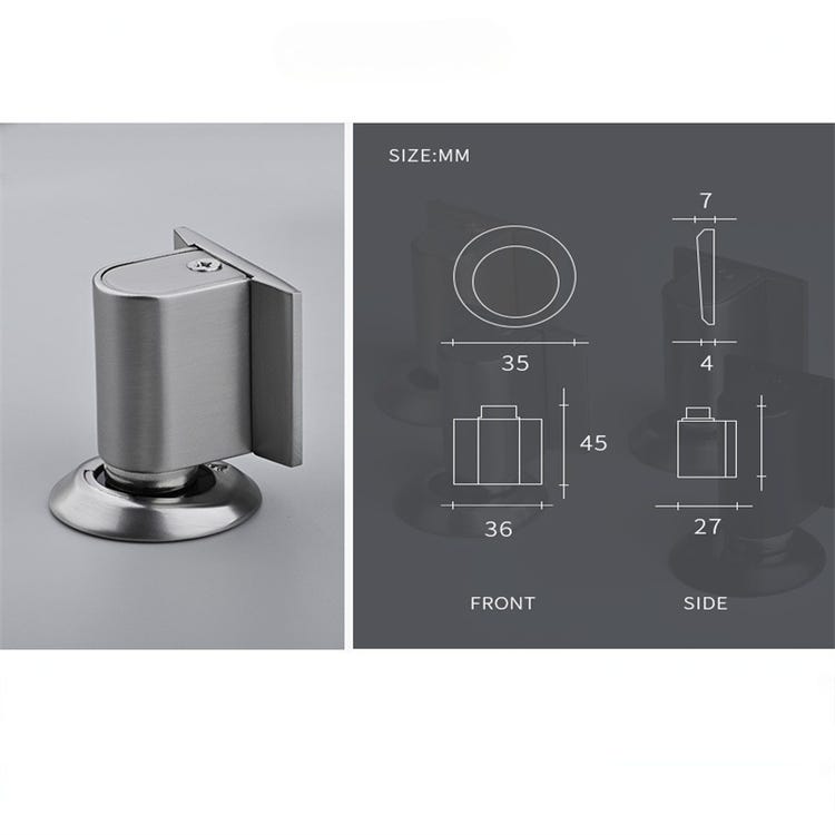Butoir de porte magnétique sans perçage Or brossé - Une protection élégante pour votre porte - 4
