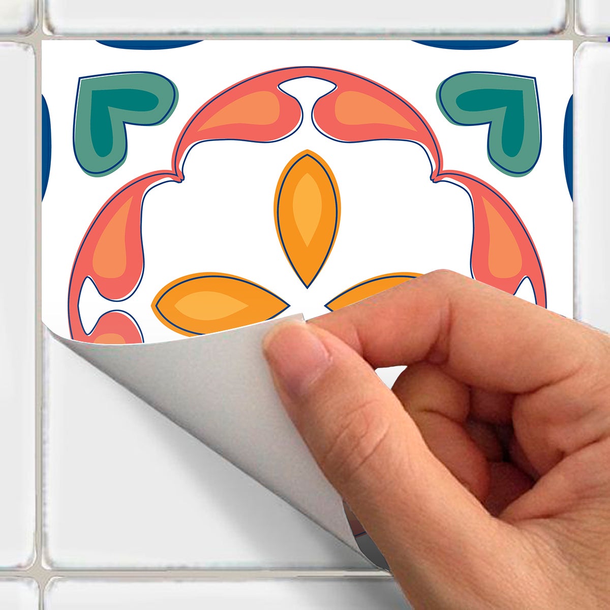 24 adesivi piastrelle di cemento azulejos sidonia - Sticker adesivo - adesivi murali - 24stickers20x20cm - 4