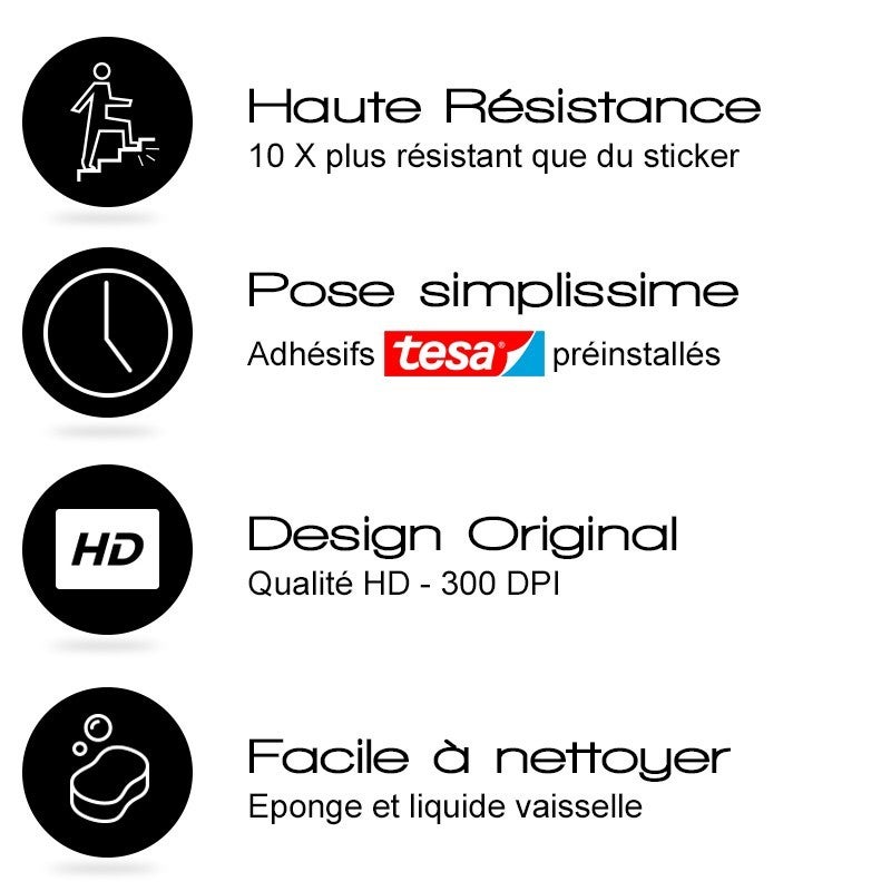 Contromarce adesive in PVC per scale - Set da 5 (15x100 cm) - 4