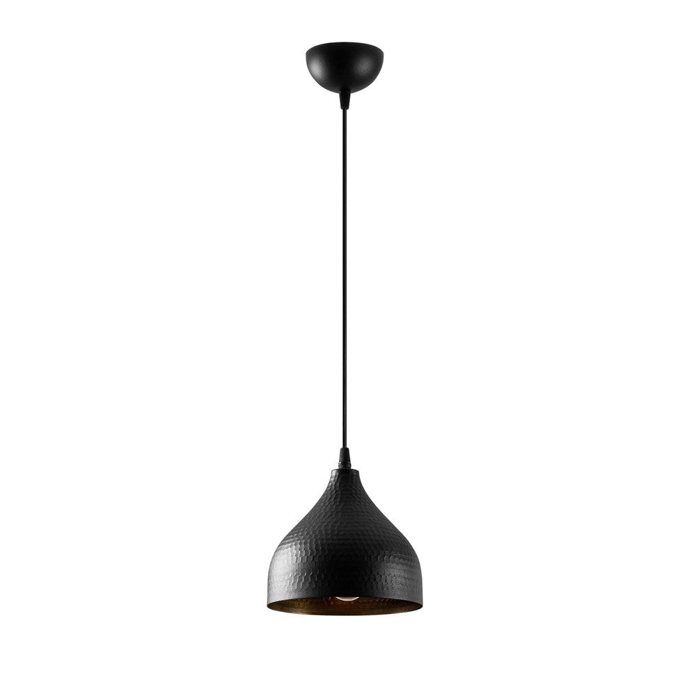 Lampa wisząca Asney Nordic z czarnym abażurem o geometrycznych kształtach ø18 cm