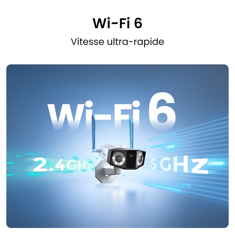 Caméra de surveillance 8K 16MP panorama 180°double objectif WiFi 6 filaire, Reolink - 4