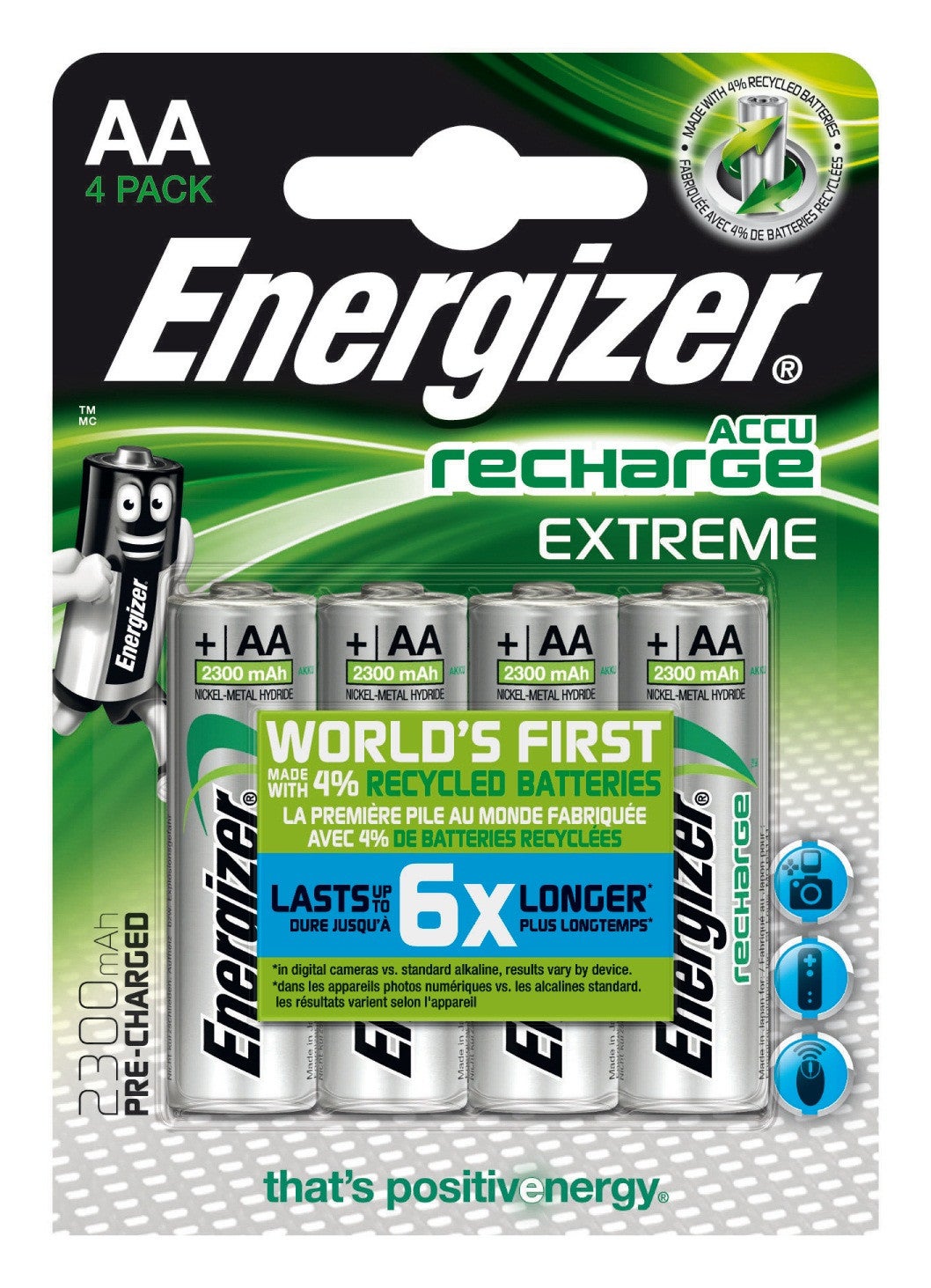 Energizer Accu Recharge Extreme 2300 AA BP4 Batterie rechargeable Hybrides nickel-métal (NiMH) - 2