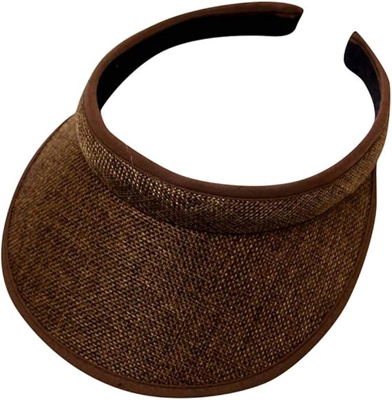 Sportowy kapelusz przeciwsłoneczny — len — unisex — rozmiar dla dorosłych (55-60 cm) — brązowy