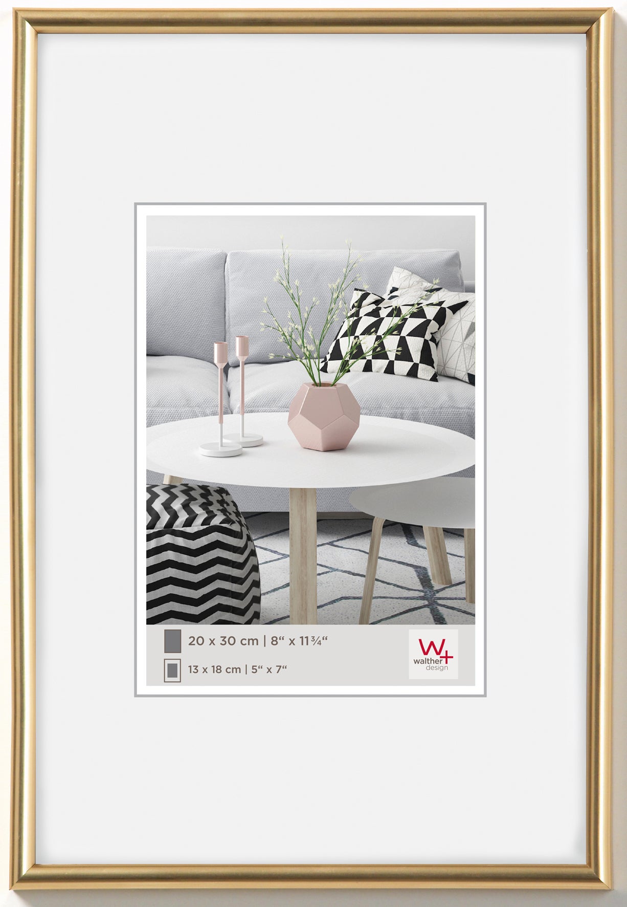 Cornice In Legno 20x25 Marrone Con Doppio Tappetino Per 2 Foto 10x15 – Da Tavolo O Parete