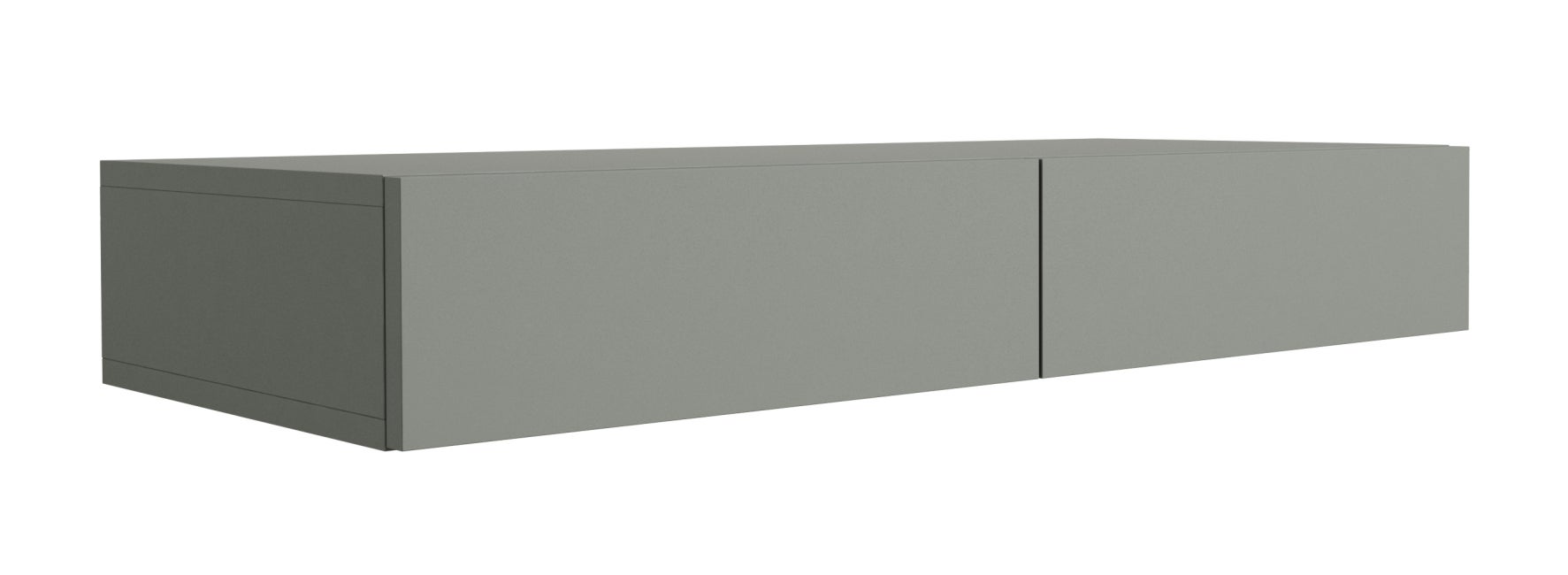 Toaletka z dwiema szufladami, front gładki, aloes, 100 x 40 x 16 cm