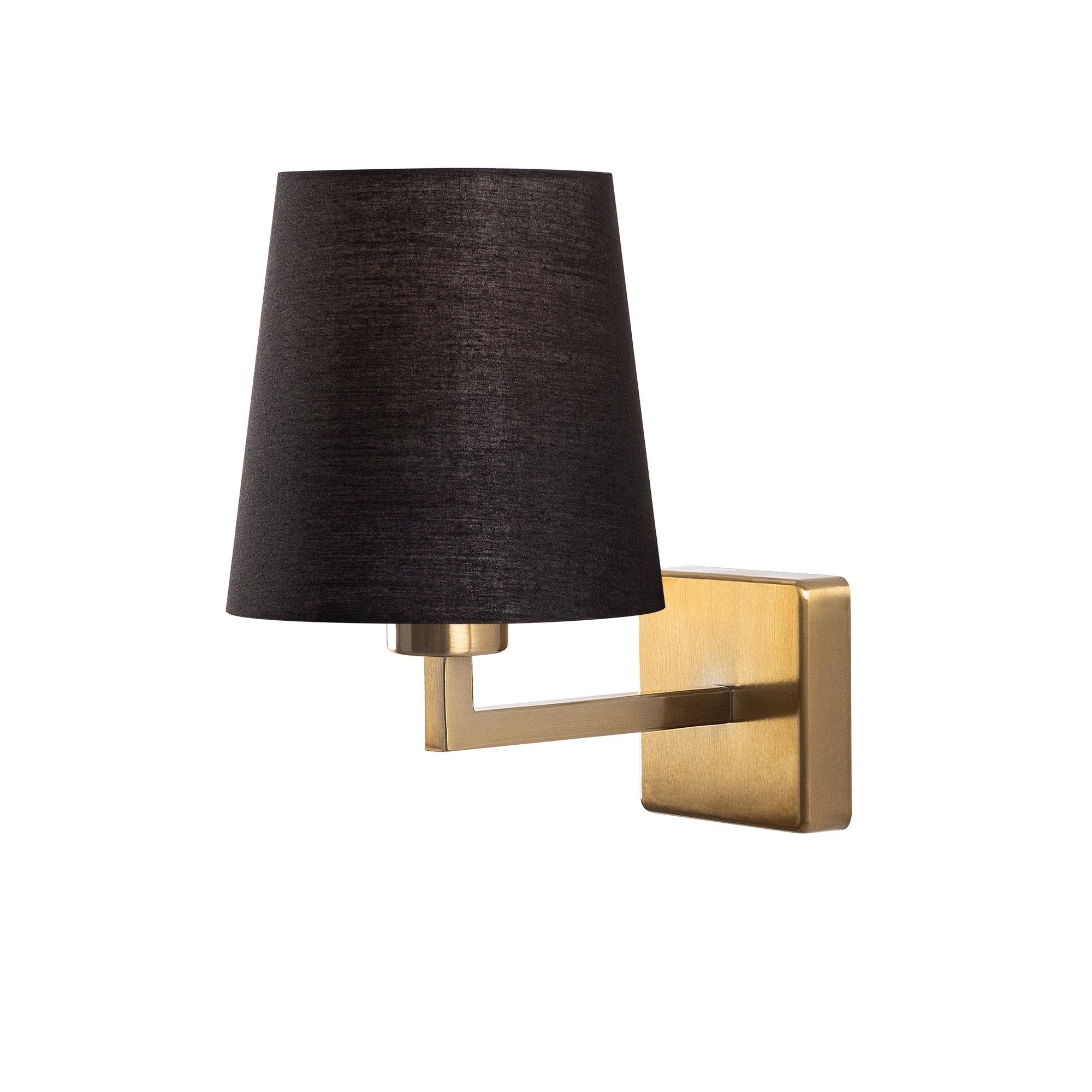 Lampa perete 4654, negru/auriu, metal/material textil, 18x24x30 cm